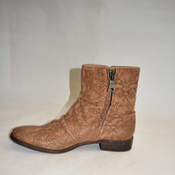 New! John Varvatos Morrison Sharpei Boot Snake Skin Embossed 9.5 US DD288 main image 5